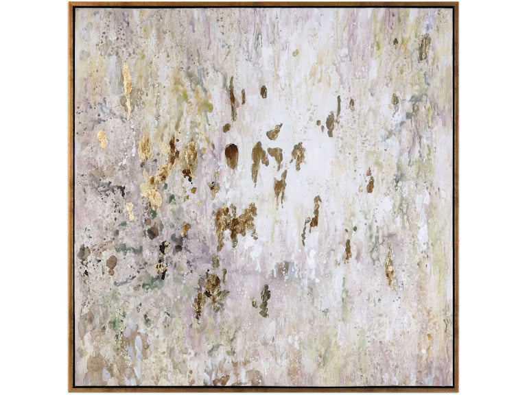 GOLDEN RAINDROPS HAND PAINTED CANVAS