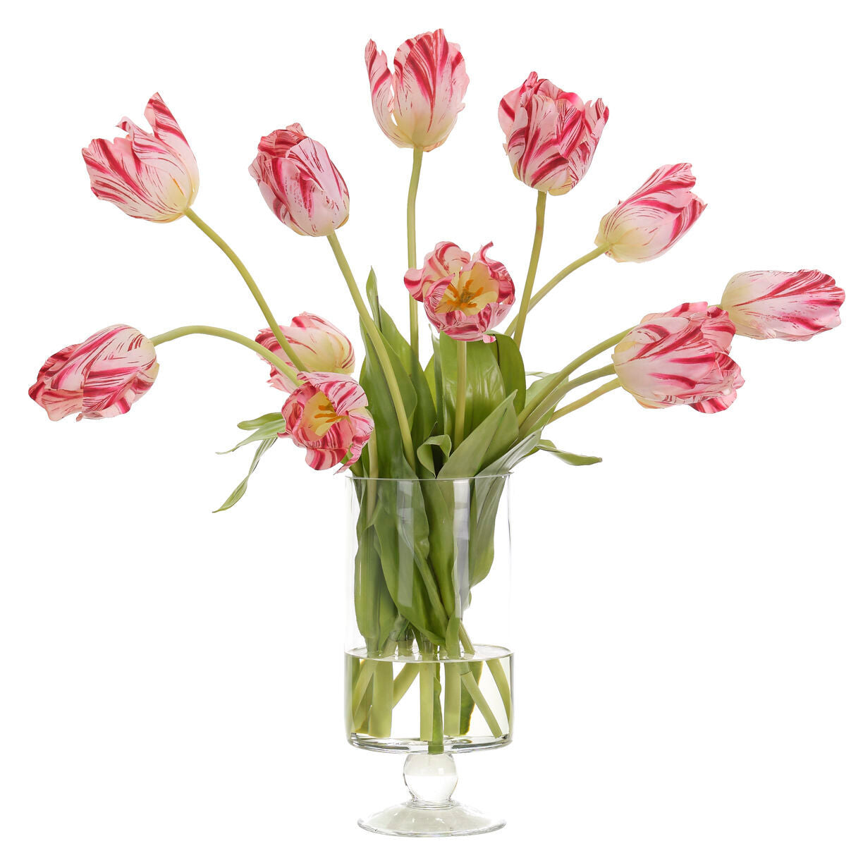 Pink and White Tulips, Faux Watergarden