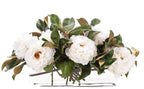 White Peony Magnolia Foliage, Faux Watergarden