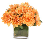 Mum Dahlia, Faux Moss Garden