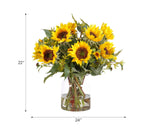 Sunflower, Faux Watergarden