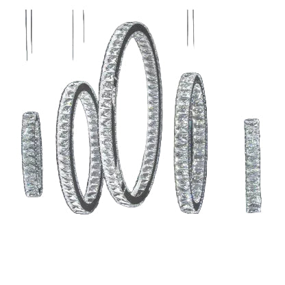 SOLAR HOOPS LED CHANDELIER LARGE
