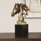 CHISELEND HORSE BUST,SCULPTURE