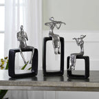 MUSICAL ENSEMBLE FIGURINES, S/3