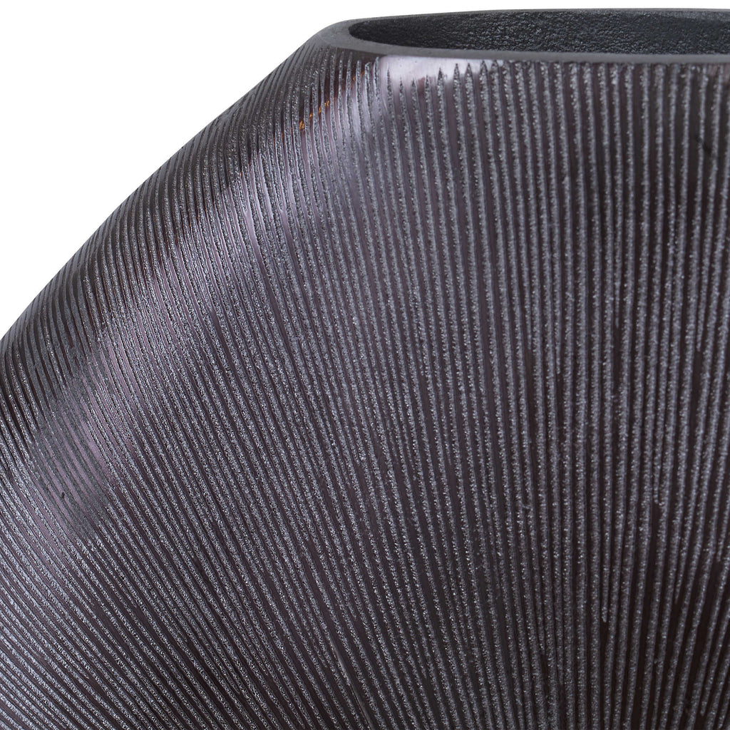GRETCHEN VASE, BLACK NICKEL