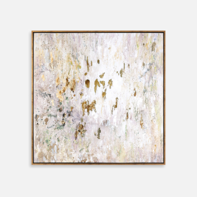 GOLDEN RAINDROPS HAND PAINTED CANVAS
