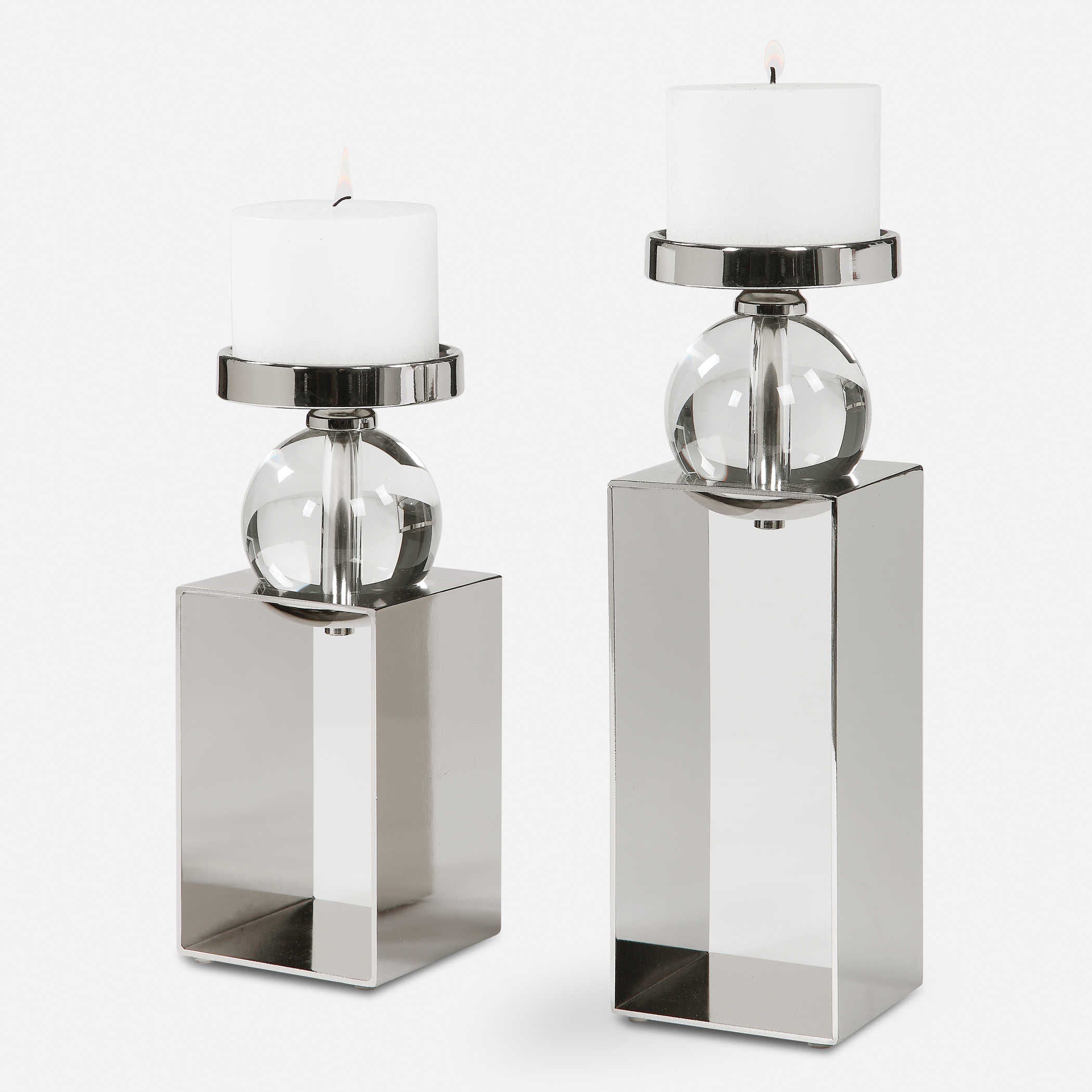 LUCIAN CANDLEHOLDERS, S/2