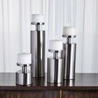 KAMDYN CANDLEHOLDERS - SILVER, S/4
