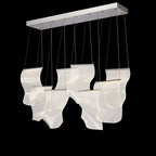 SHEER WAVES 8 LIGHT RECTANGULAR LED CHANDELIER