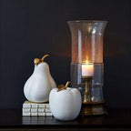 APPLE AND PEAR SCULPTURES, S/2