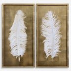 WHITE FEATHERS SHADOW BOXES