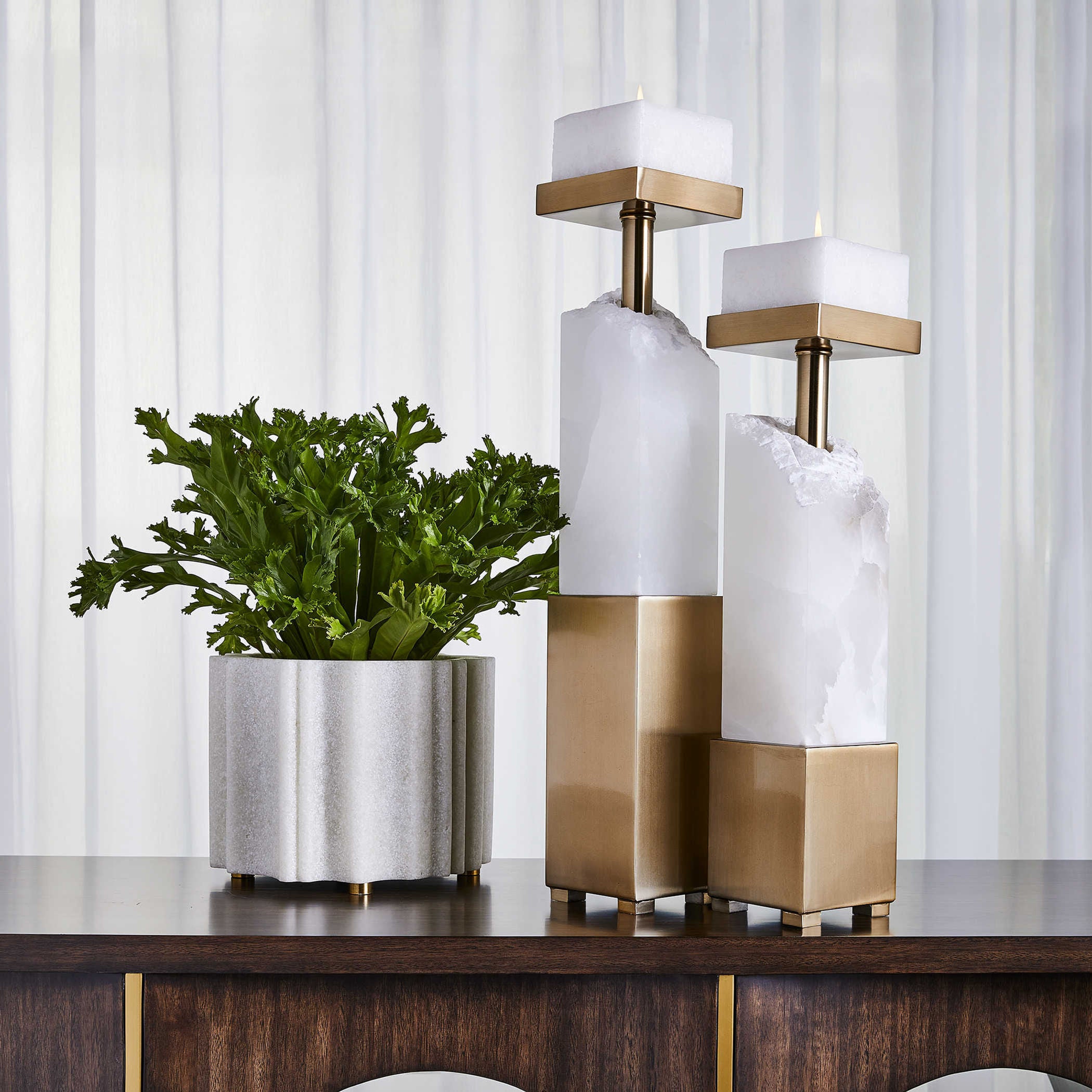 EBENA CANDLEHOLDERS, S/2
