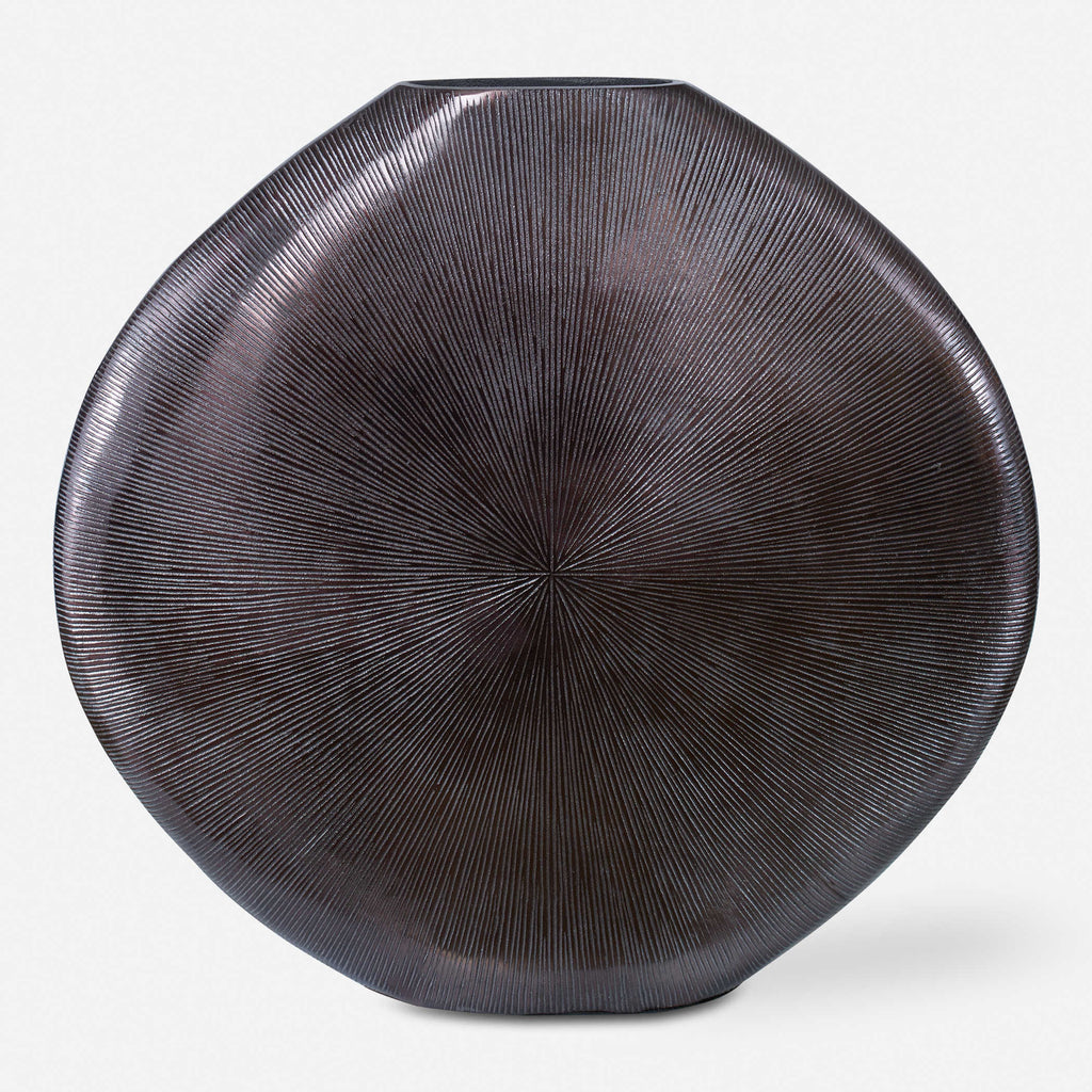 GRETCHEN VASE, BLACK NICKEL