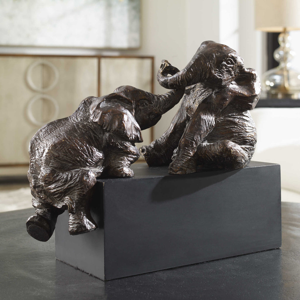 PLAYFUL PACHYDERMS FIGURINE