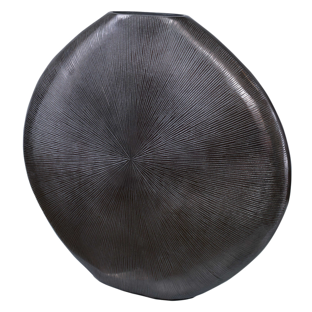 GRETCHEN VASE, BLACK NICKEL