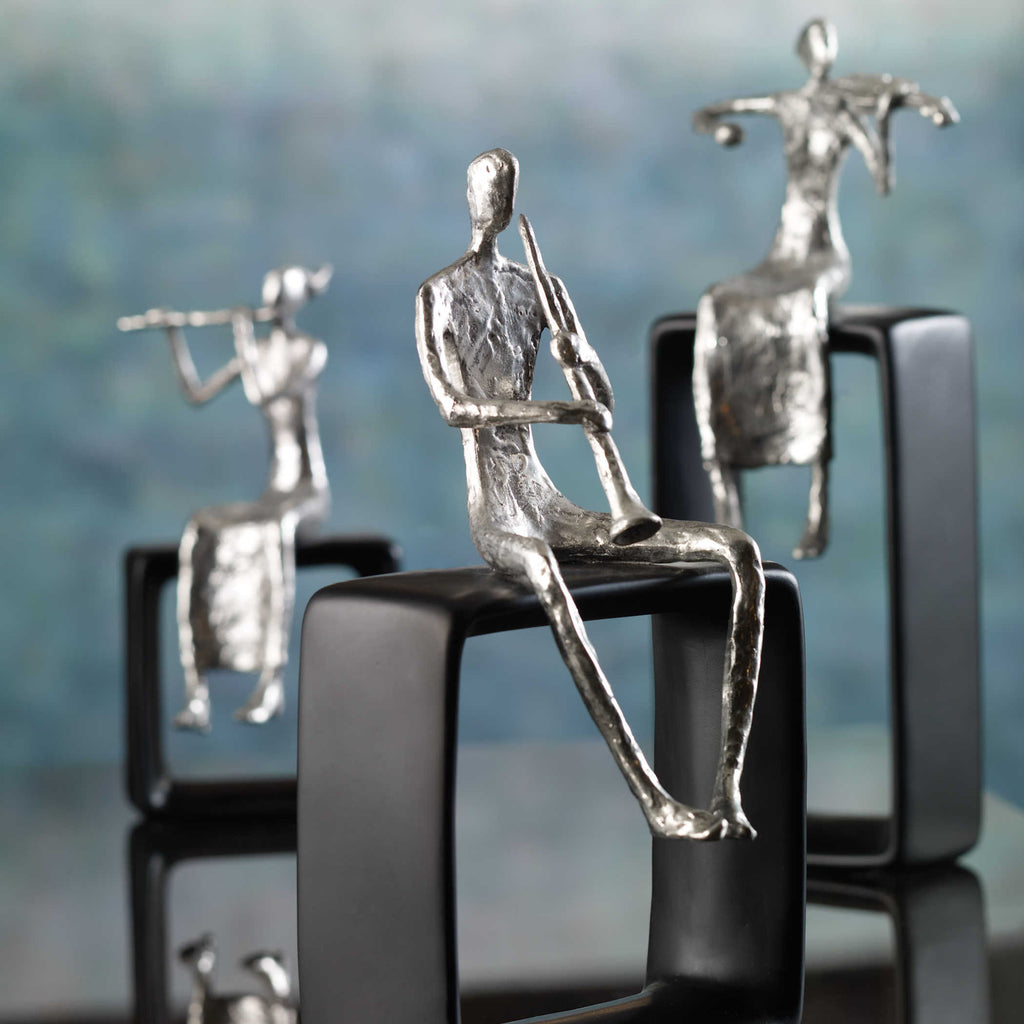 MUSICAL ENSEMBLE FIGURINES, S/3