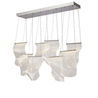 SHEER WAVES 8 LIGHT RECTANGULAR LED CHANDELIER