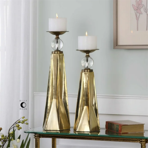CARLINO BRONZE CANDLEHOLDERS