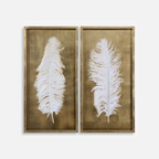 WHITE FEATHERS SHADOW BOXES