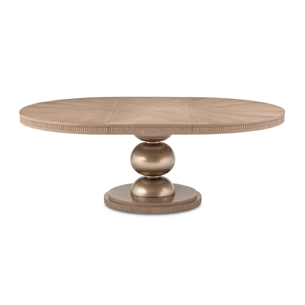 WEST KENG.CARAMEL OVAL TABLE