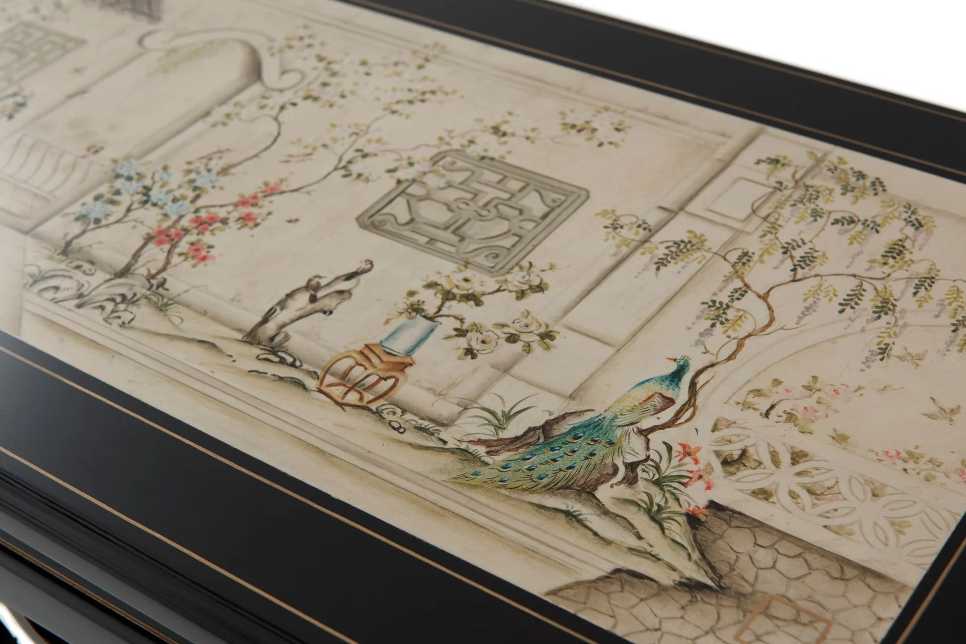 Long Hall Chinoiserie Console Table