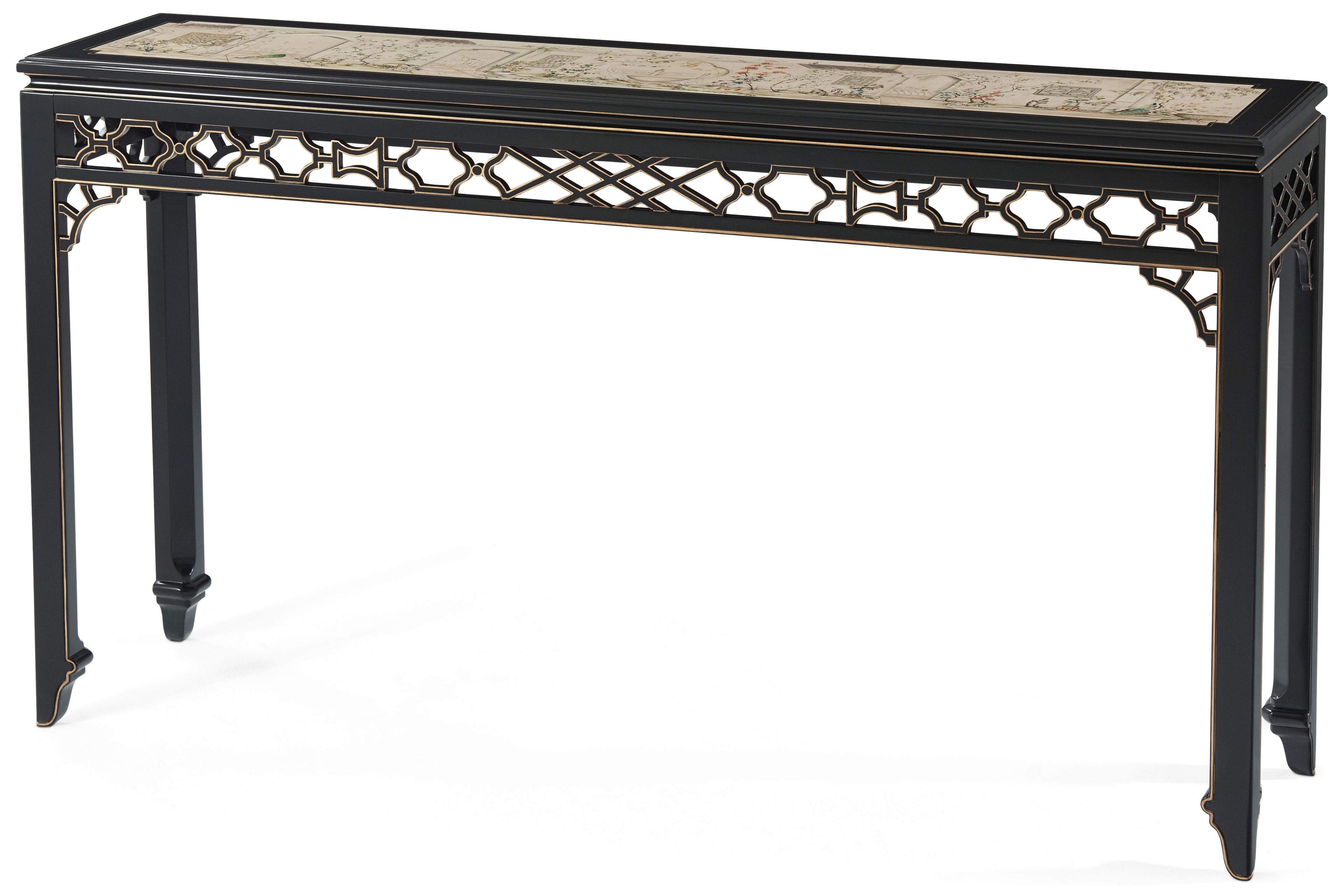 Long Hall Chinoiserie Console Table