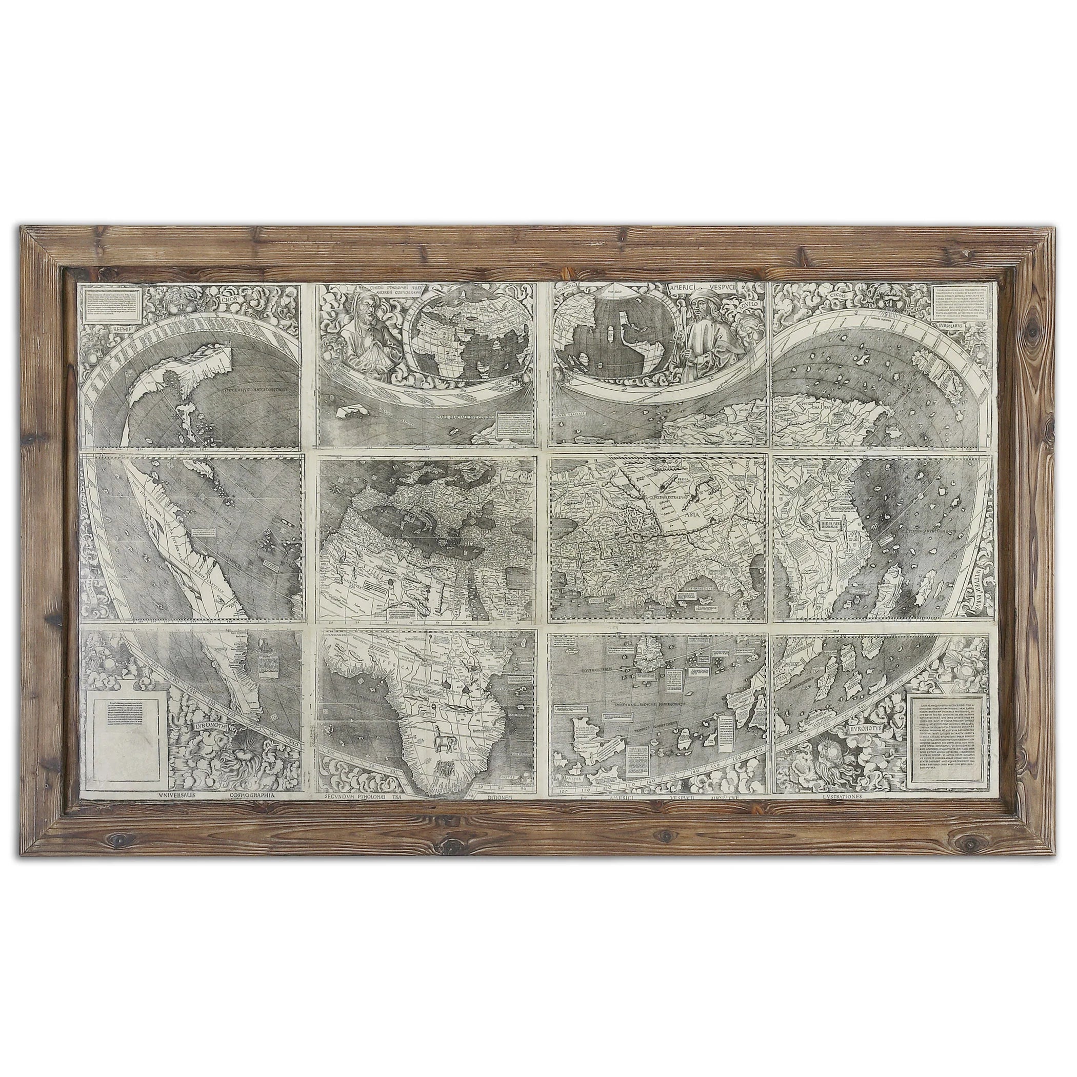 WOOD TREASURE MAP WALL ART